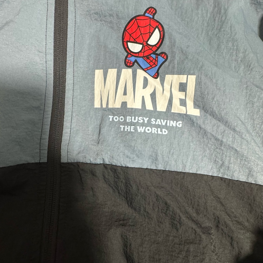 Marvel Spider-Man Kids Jacket Boys Size 8/10 H&M Zip-Up - Picture 2 of 6